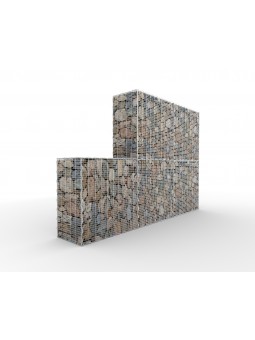 Gabionová zeď 100x50x100 cm, oko 10x2,5 cm, s kamenivem